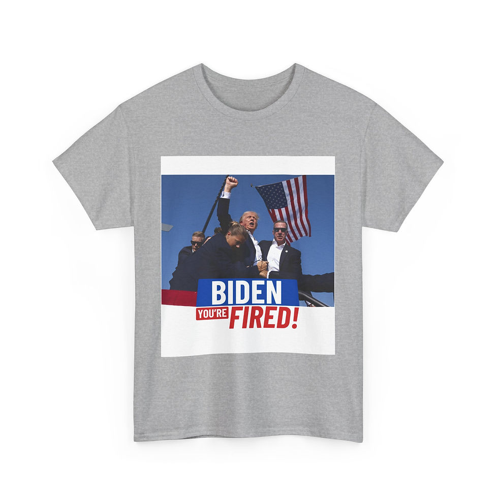 Thumbnail: Biden You Are Fired! Donald Trump Unisex Heavy Cotton Tee