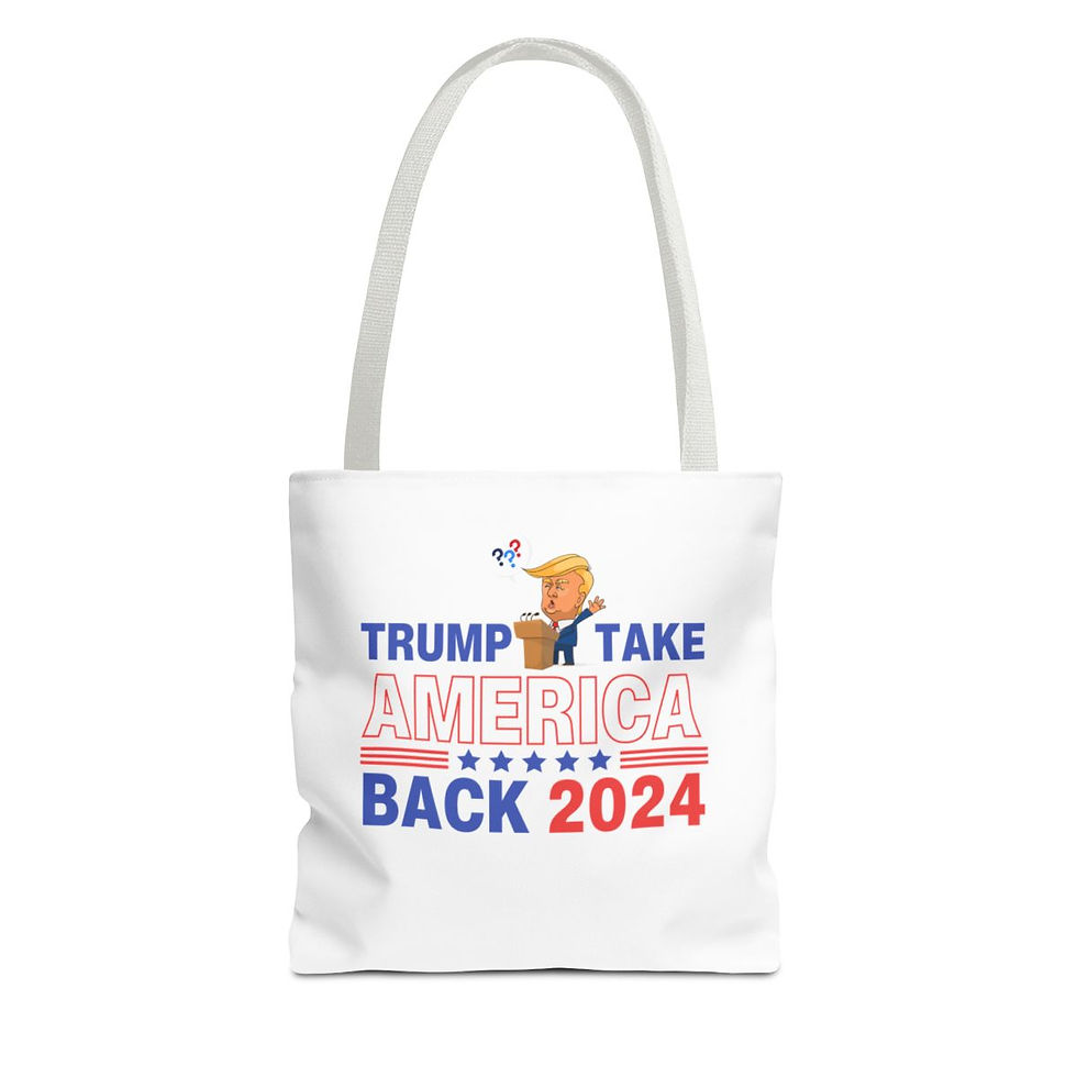 Thumbnail: Trump Take America Back 2024 Tote Bag (AOP)