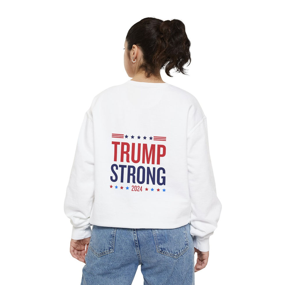 Thumbnail: America Can Be Great Again With Donald Trump Unisex Garment-Dyed Sweatshirt