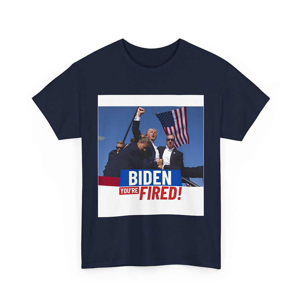 Thumbnail: Biden You Are Fired! Donald Trump Unisex Heavy Cotton Tee