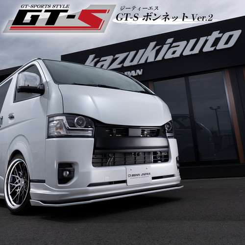 ハイエースGT-Sボンネット　バットフェイス　BUANJAPAN GT-Sボンネット Ver.2 標準ボディ用 | BUAN JAPAN
