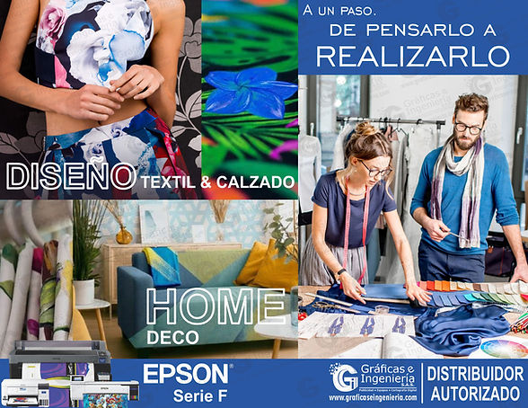 Equipos de impresión textil Epson SureColor Serie F. Gráficas e Ingeniería Distribuidor Autorizado Epson en Colombia. Colombiatex 2024