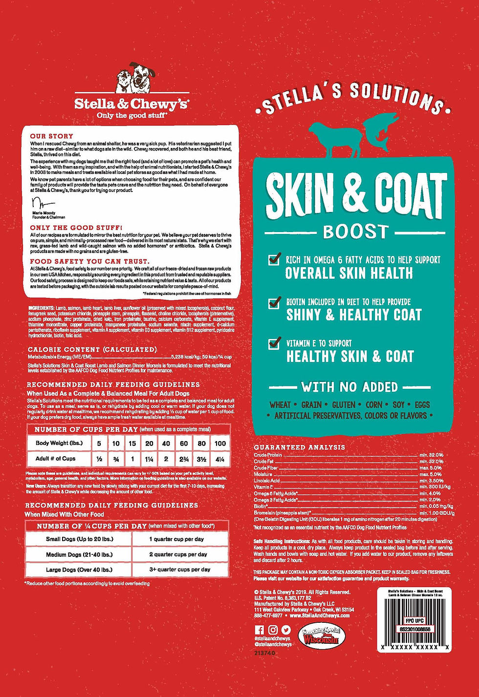 Thumbnail: Stella & Chewy's Stella's Solutions (Skin & Coat Boost) Grass-Fed Lamb & Wild-Ca