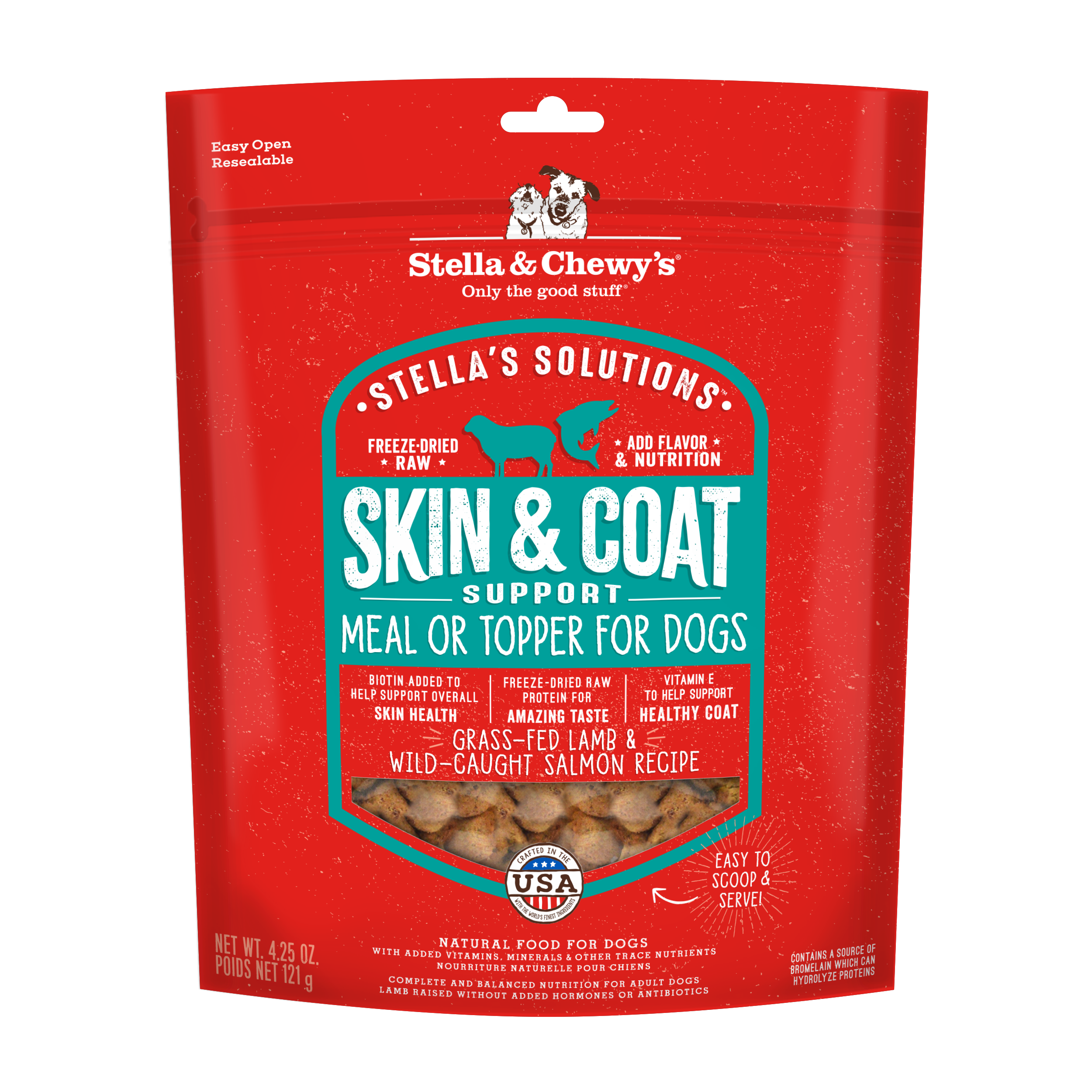 Stella & Chewy's Stella's Solutions (Skin & Coat Boost) Grass-Fed Lamb & Wild-Ca