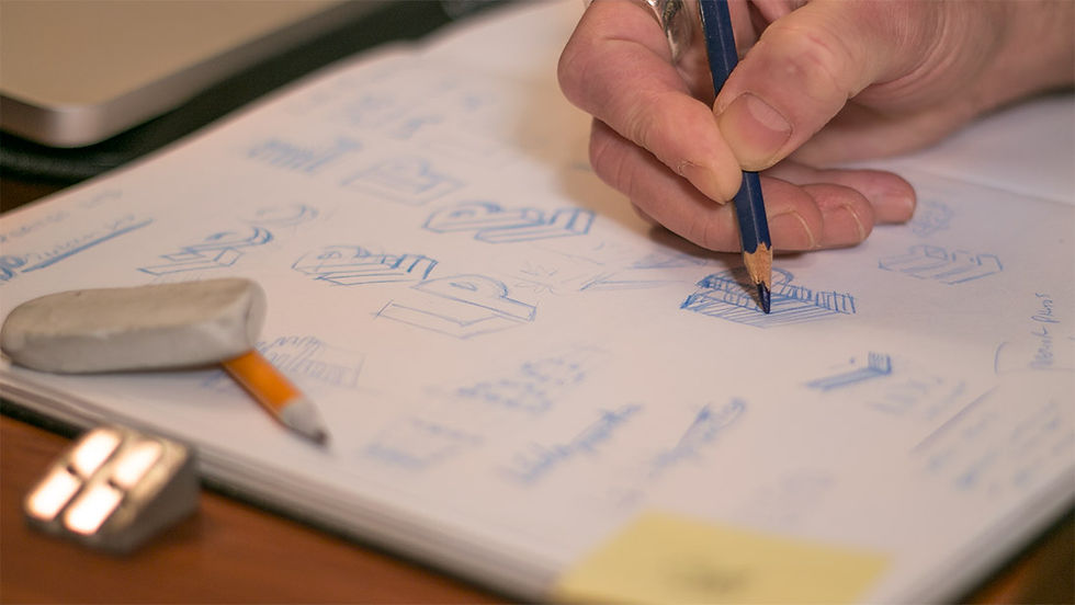 Richard Palberg illustrating Lido logo