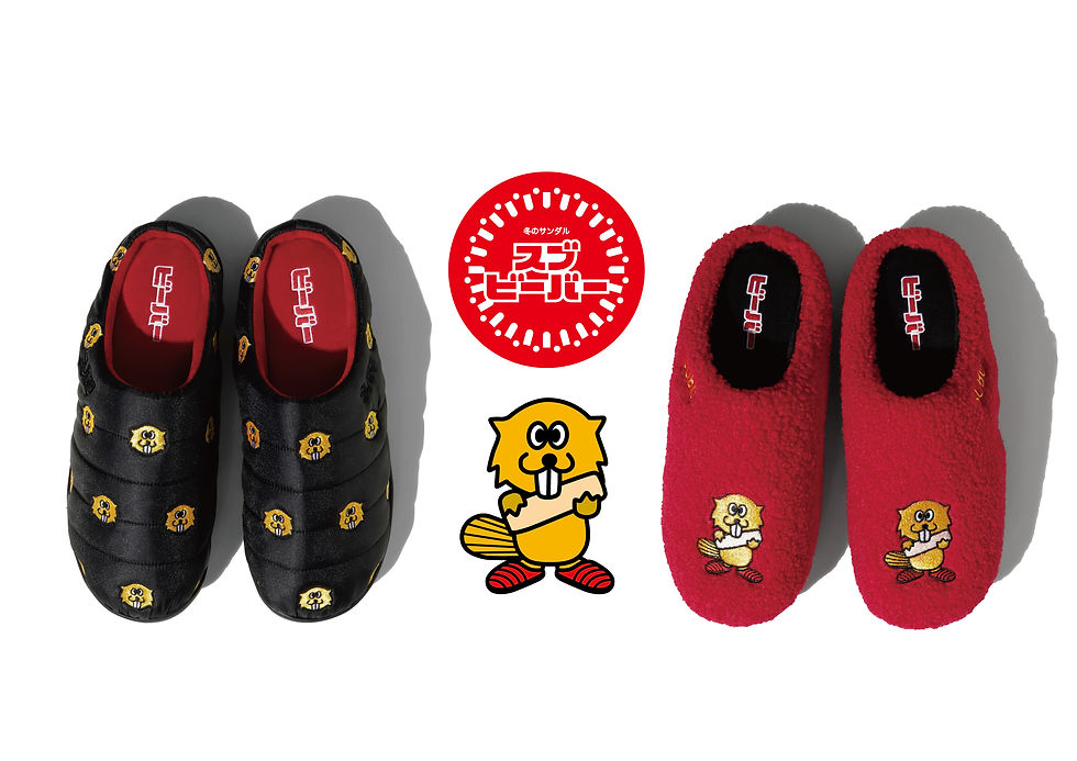 左:SUBU × ビーバー - FACE SANDALS / 右) SUBU × ビーバー - BOA SANDALS