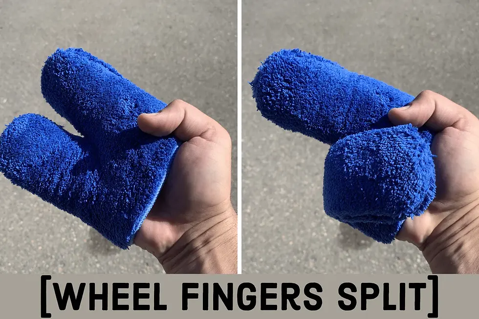 Thumbnail: These easy on, easy off microfiber wheel half mitts make getting into the tight sections of your wheels and rims easy.