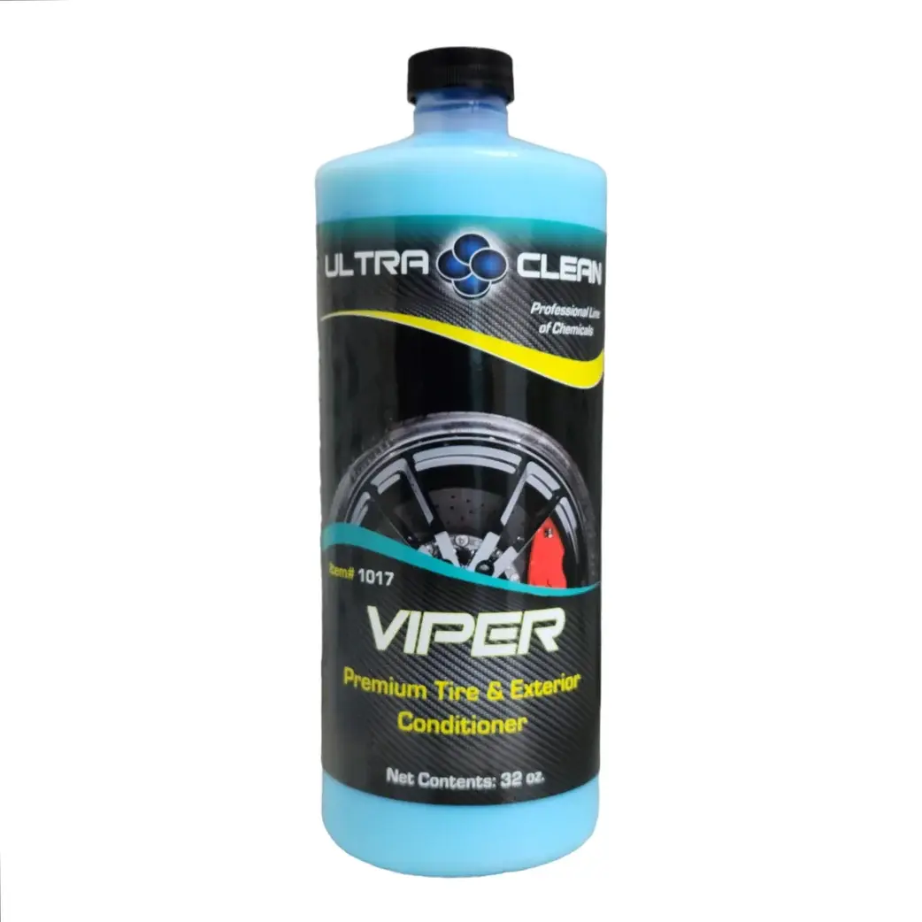 Ultra Clean Viper Ultra Premium Dressing is a water-based formula that can be used on a variety of surfaces, including engine