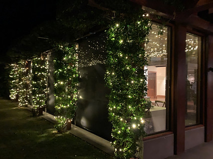 Wedding Warm White Fairy Light Foliage Pillars - Spicers Peak Lodge