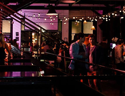 Warm White Festoon Light Overhead Bar Nightclub