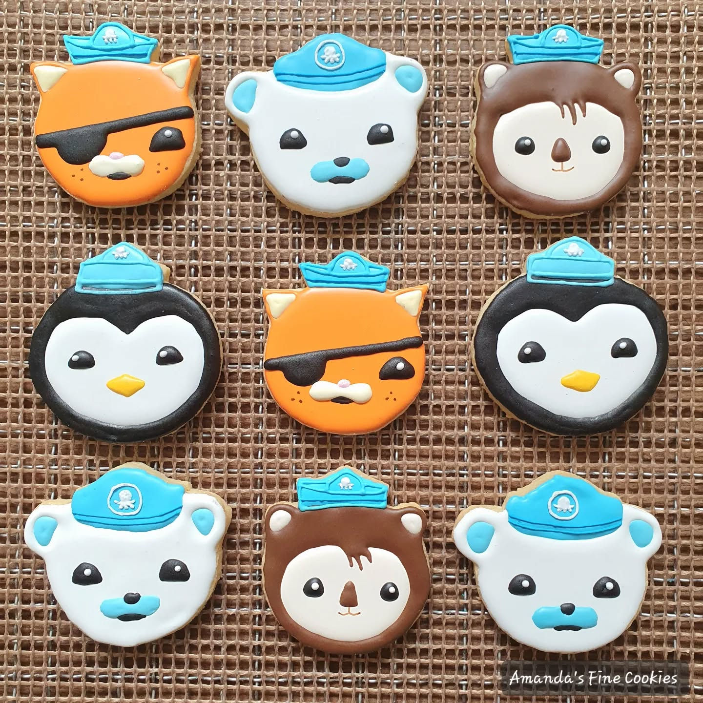 Hand-Made Octonauts Inspired Icing Sugar Cookies