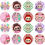 Thumbnail: 24pcs Labubu Edible Cupcake Topper - 4.5x4.5cm Uncut