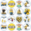Thumbnail: 24pcs Minions Edible Cupcake Topper - 4.5x4.5cm Uncut