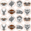 Thumbnail: 24pcs  Harley Davidson Edible Cupcake Topper - 4.5x4.5cm Uncut
