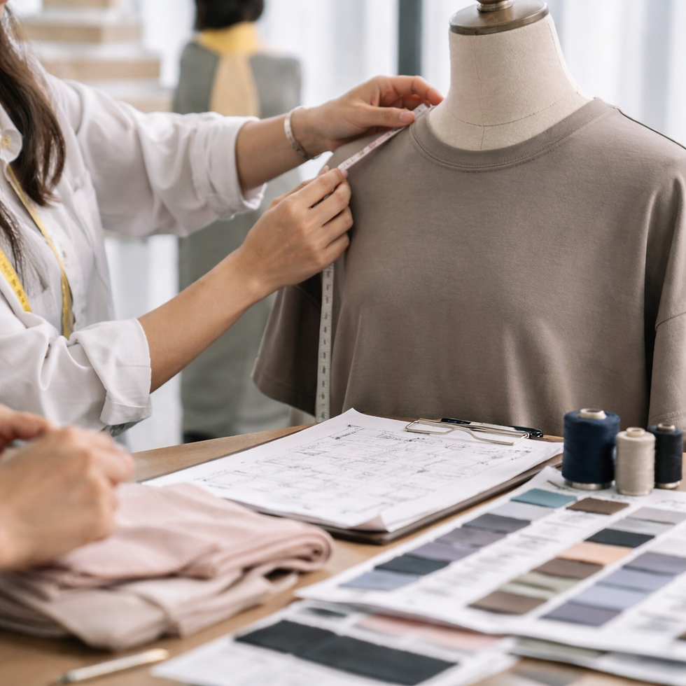 manufacturer creating new designs and creatng samples according to clients requirement