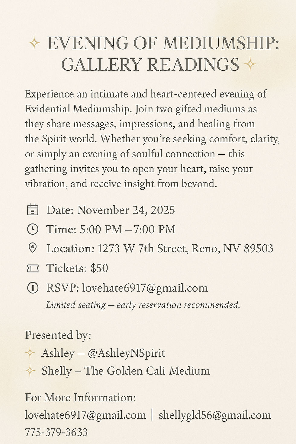 Evening of Mediumship