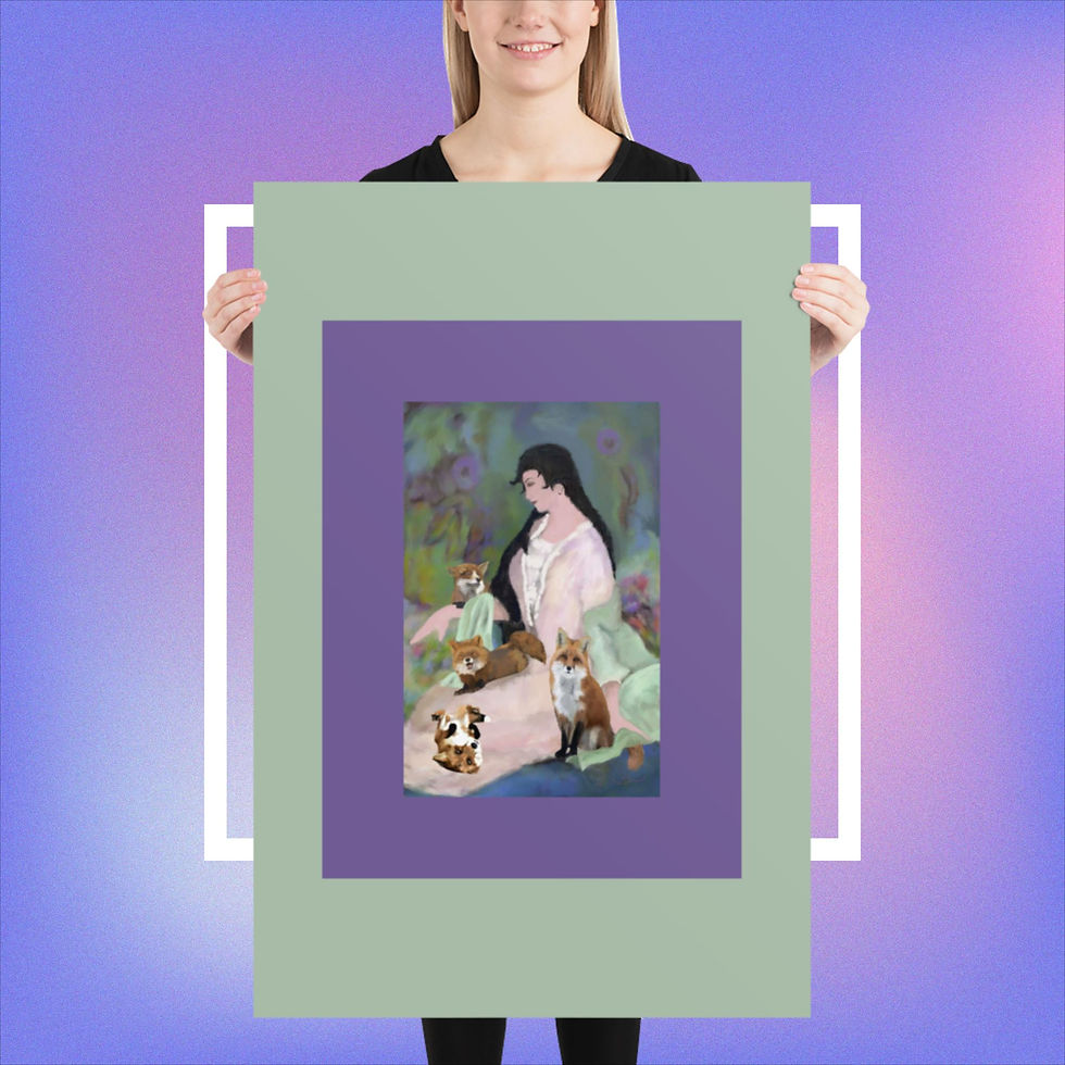 Beauty and Her Foxes Poster