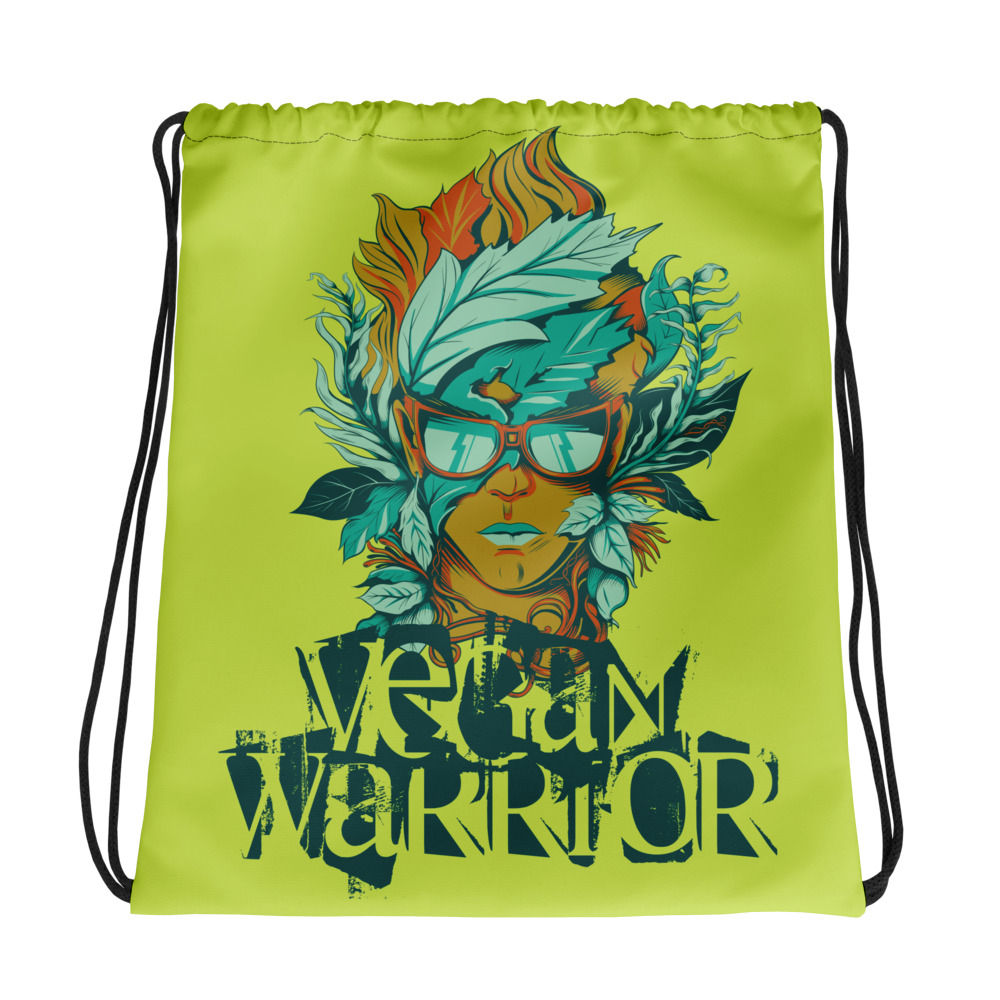 Vegan Warrior Drawstring Bag