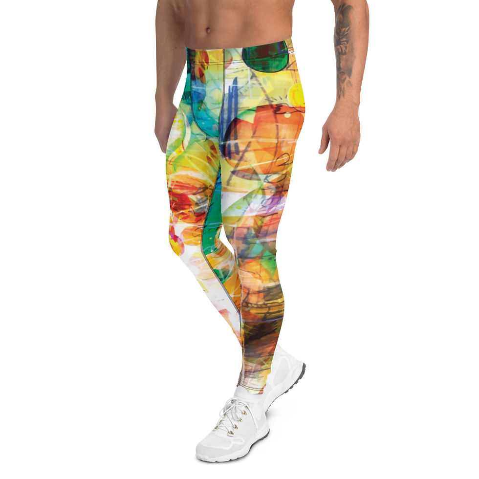 Thumbnail: Men's Leggings.  "Alchemist" From my art wear collection originals.