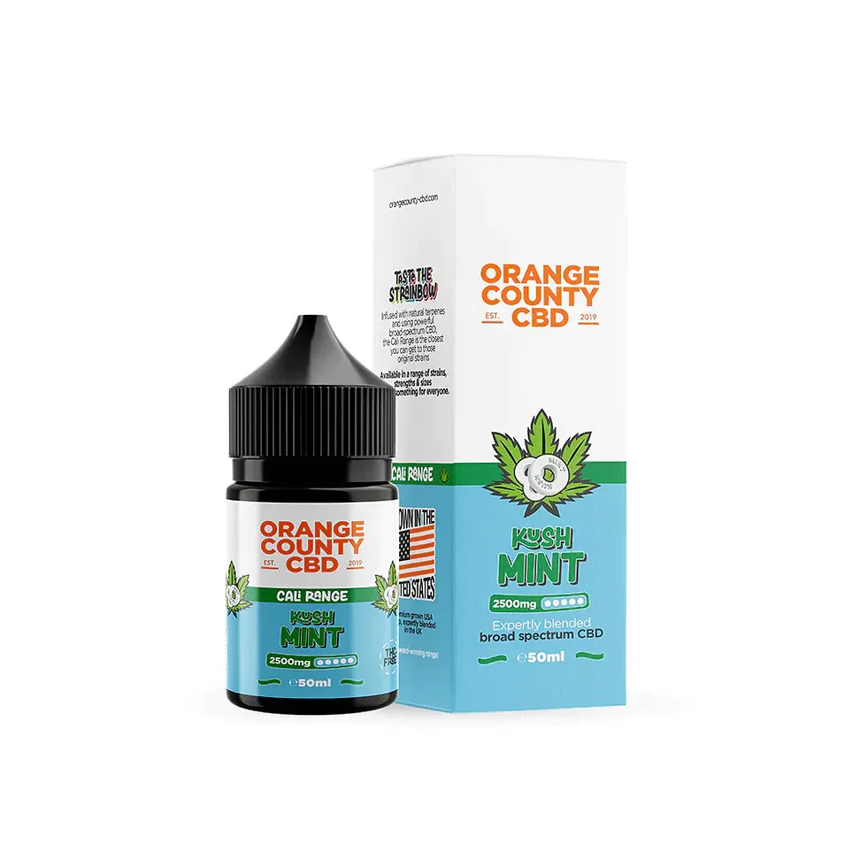 Thumbnail: ORANGE COUNTY - CALI RANGE - Kush Mint CBD E-Liquid (50ml)