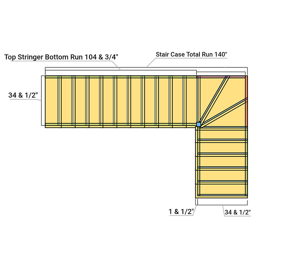 How To Make or Build A Winder Shaped Staircase - Free Stair Calculator - Part 6a