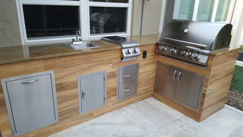 minimalist outdoor kitchen