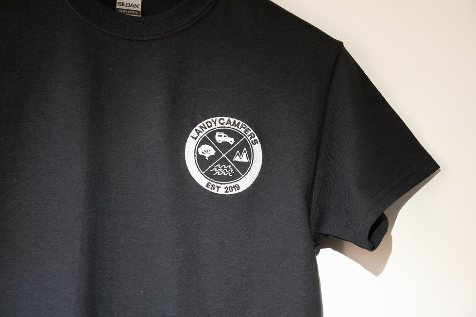 Thumbnail: Embroidered LandyCampers T-Shirt - Black