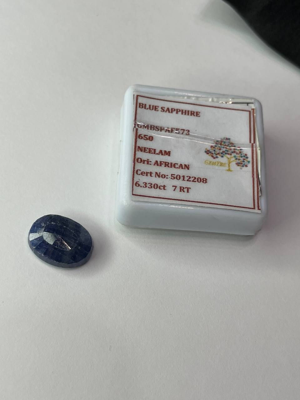 Thumbnail: Natural Blue Sapphire - Neelam 7.00 Ratti Gemstone 05012208