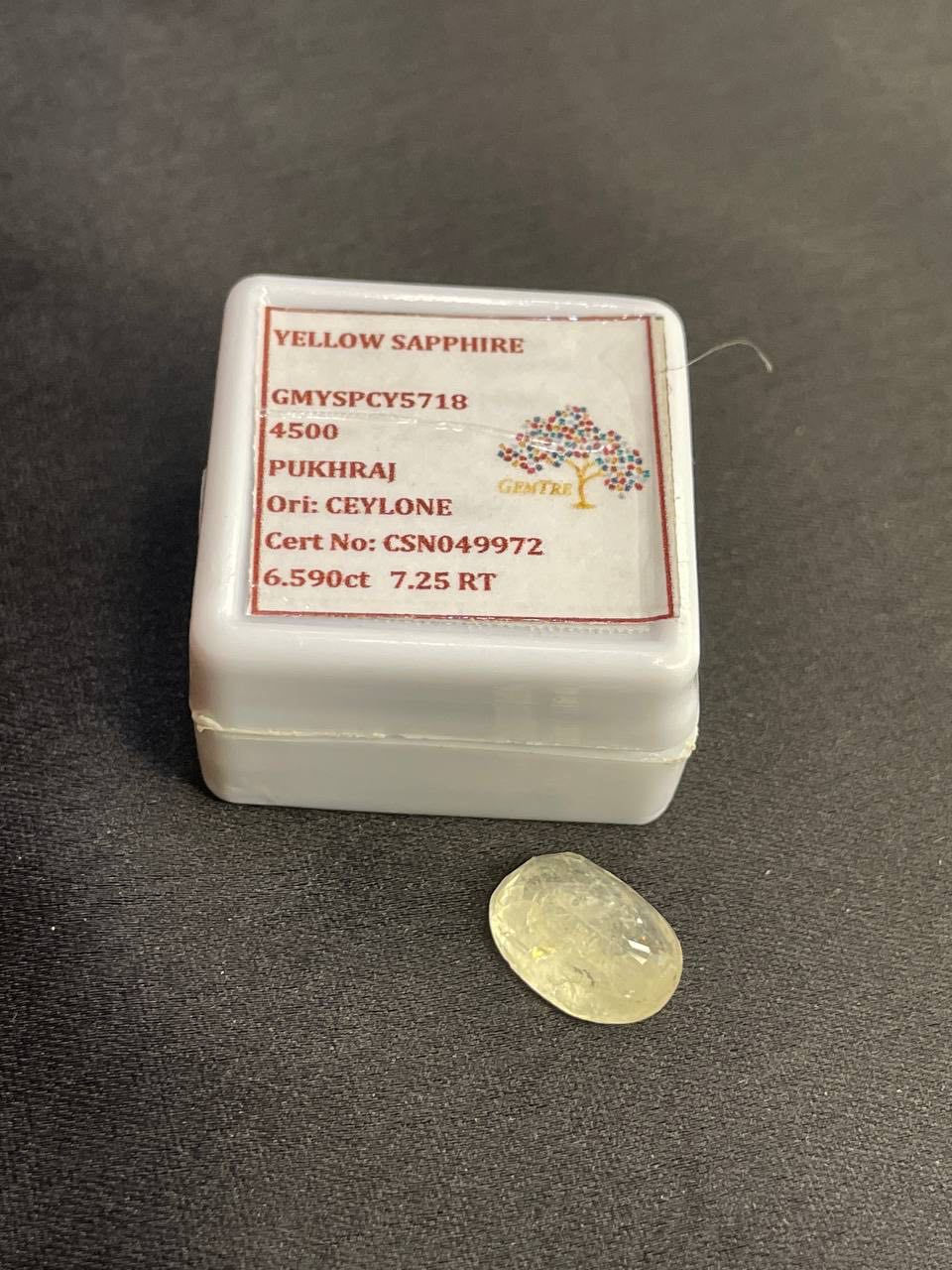 Thumbnail: Natural Yellow Sapphire - Pukhraj 7.25 Ratti Gemstone