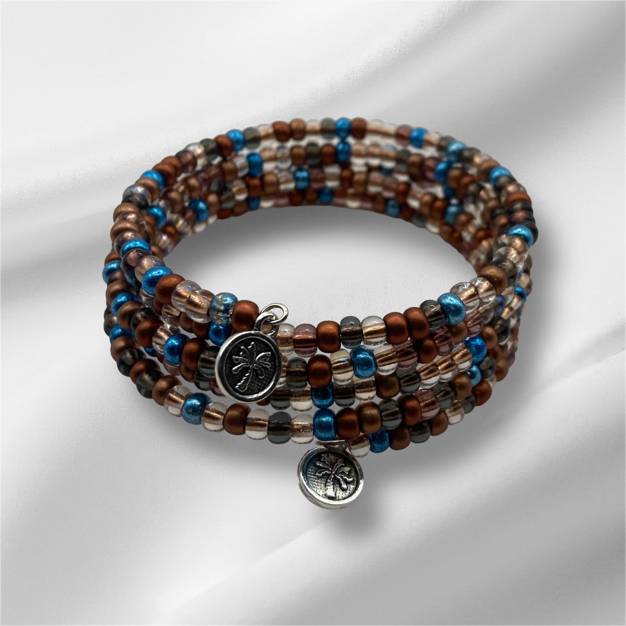 Brown Dust memory wire bracelet