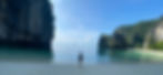 girl on a beach in Krabi Thailand, Hong Island, early morning & glassy ocean
