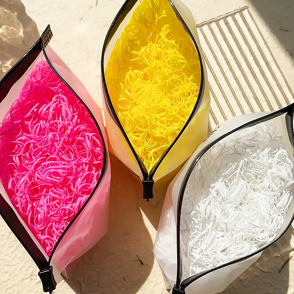 Thumbnail: 500/1000/2000pcs Girls Colourful Disposable Rubber Band Hair Ties Headband