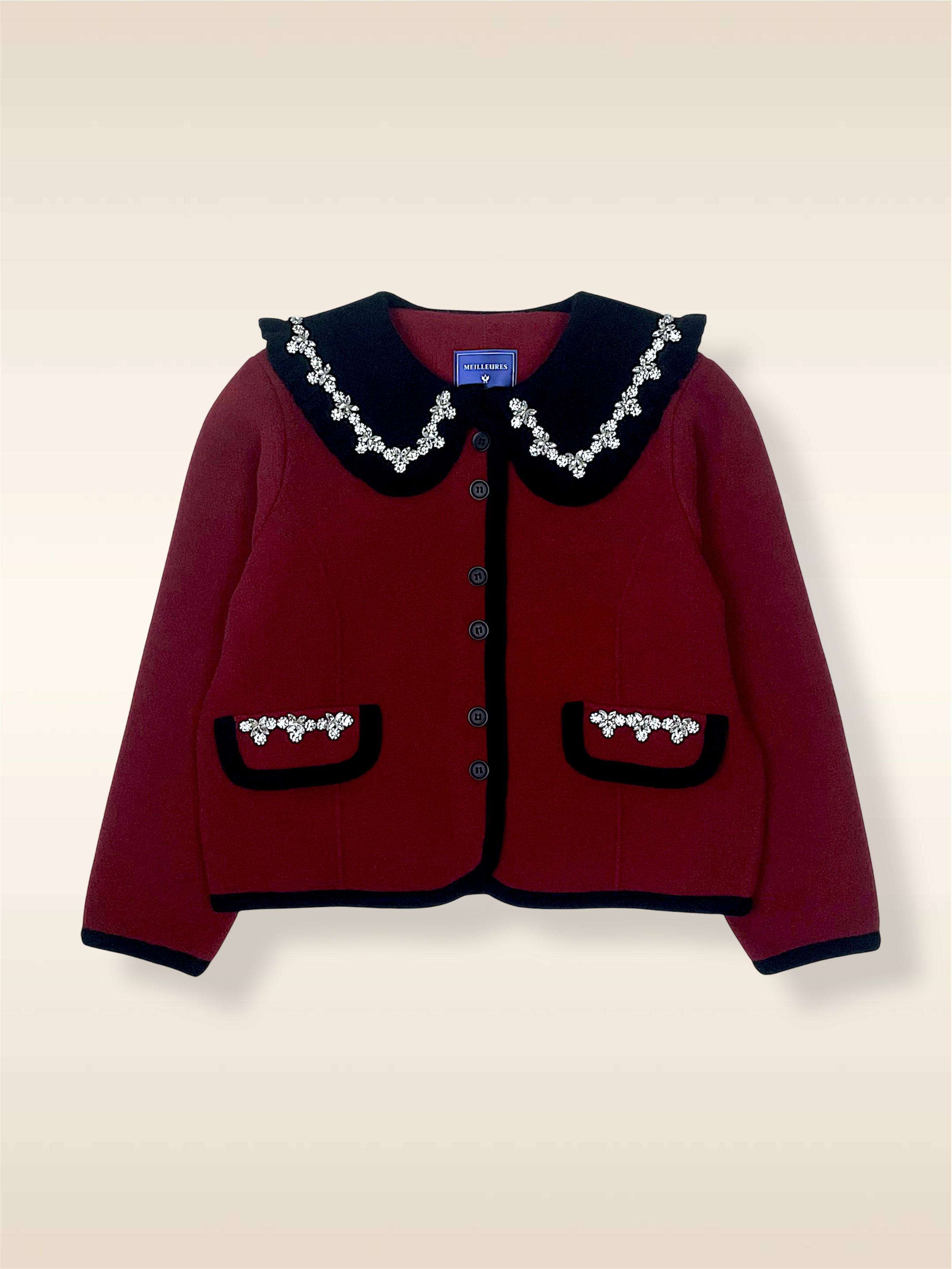 RUFFLED PETAL JEWEL TOP