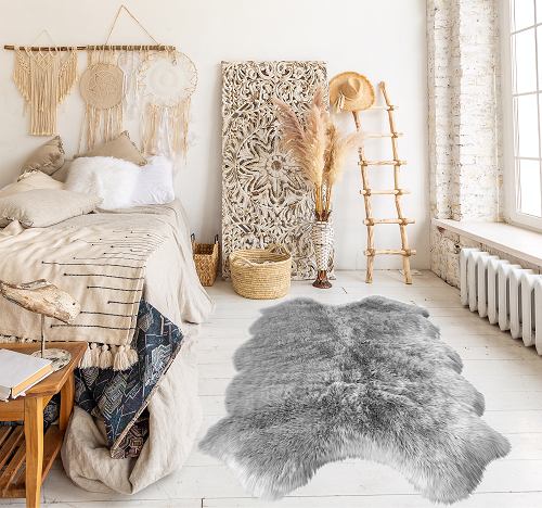 Miniatura: Forma libre de imitación Quarto Four Pelt (120cm x 183cm)