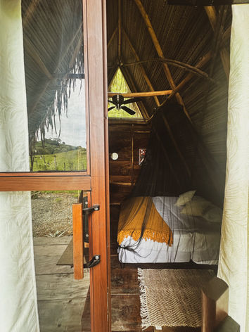 Surf camp tipi near the beach in Guanico Panama