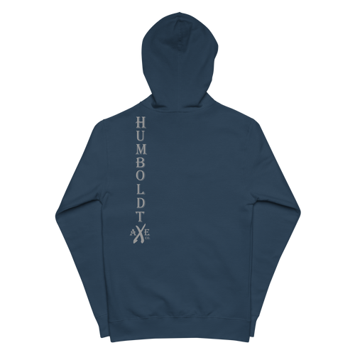 Premium Embroidered Fleece Zip Hoodie - Black Multi Logo