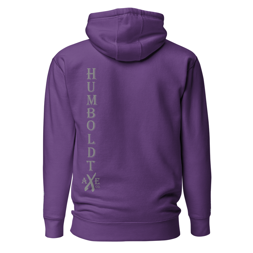 Thumbnail: Embroidered Premium Fleece Hoodie - Humboldt Axe Silver Mult-Logo