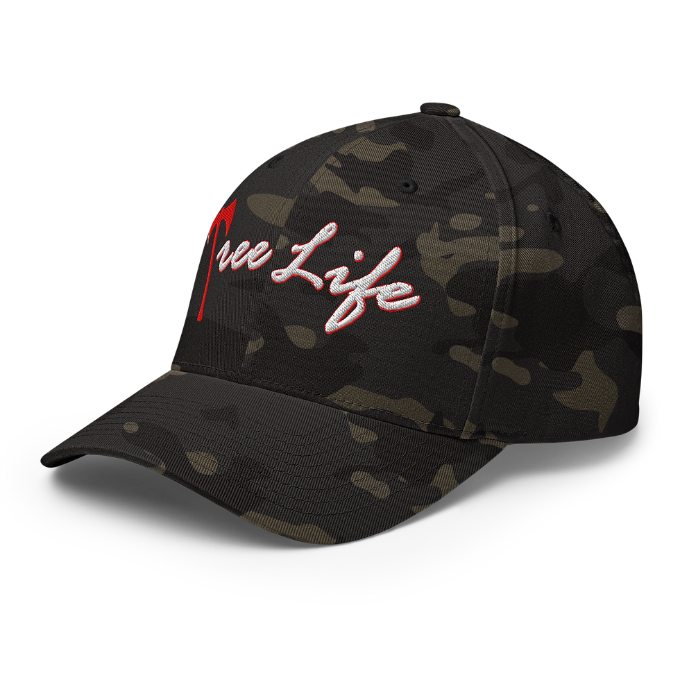 Thumbnail: Humboldt Axe - Tree Life Red Flex Fit Hat