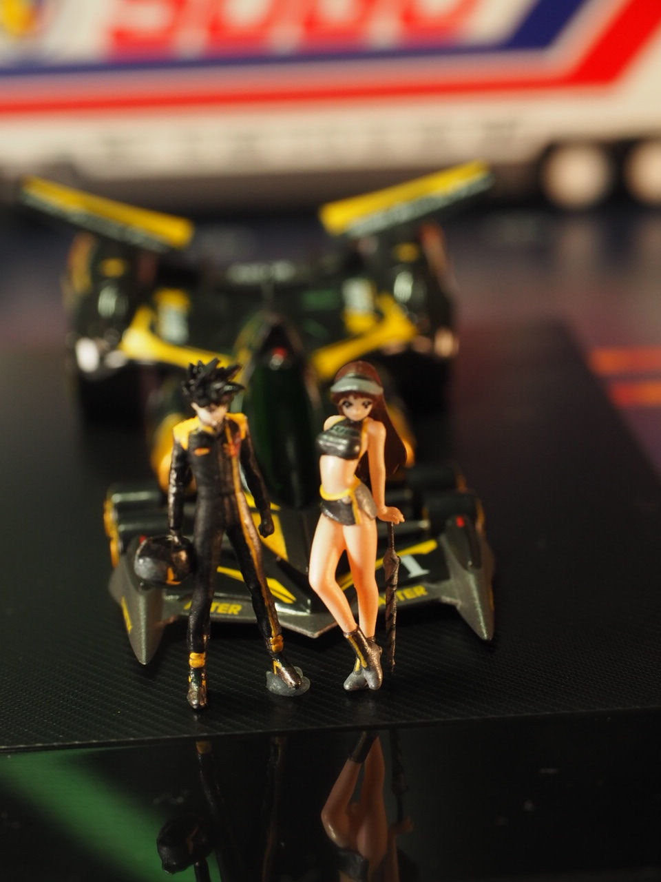 Miniature : DWS+ 1/64 Figures GPX Cyber formula Hayato Kazami / ASUKA SP 2pcs set