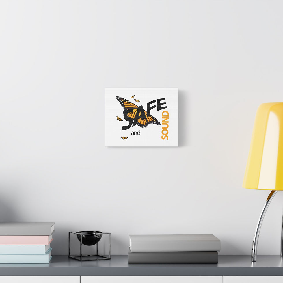Thumbnail: SAFE and SOUND Migrant Butterfly Canvas Print HORIZONTAL 