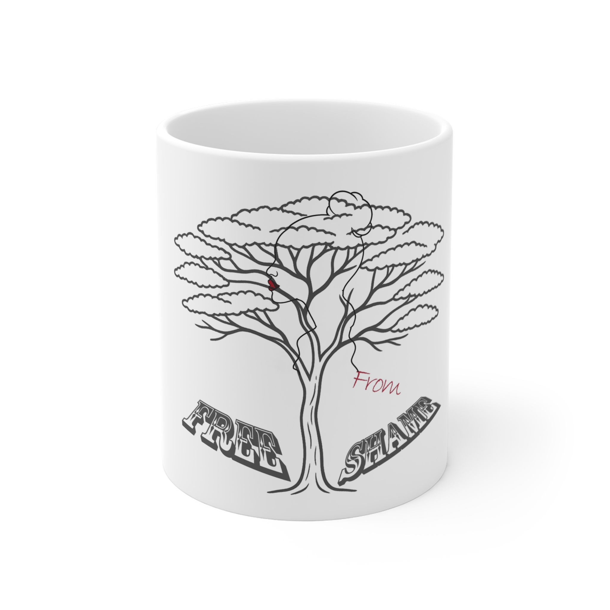 Free From Shame with RED lips 11 oz Mug