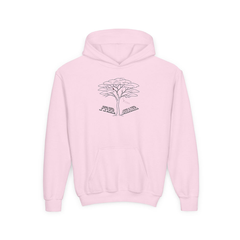 Thumbnail: Free From Shame YOUTH hoodie with red lips-additional colors