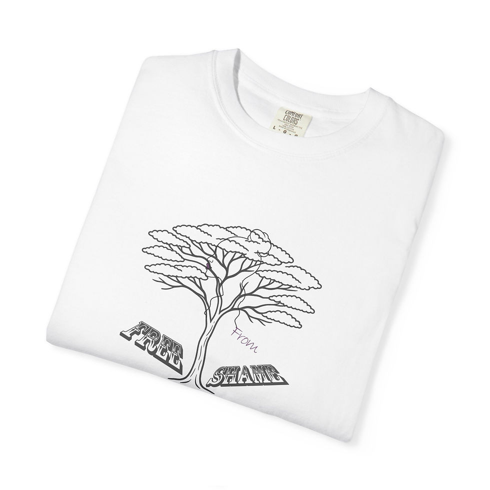 Thumbnail: Free From Shame with Mauve Lips- Short sleeved heavy-weight tee