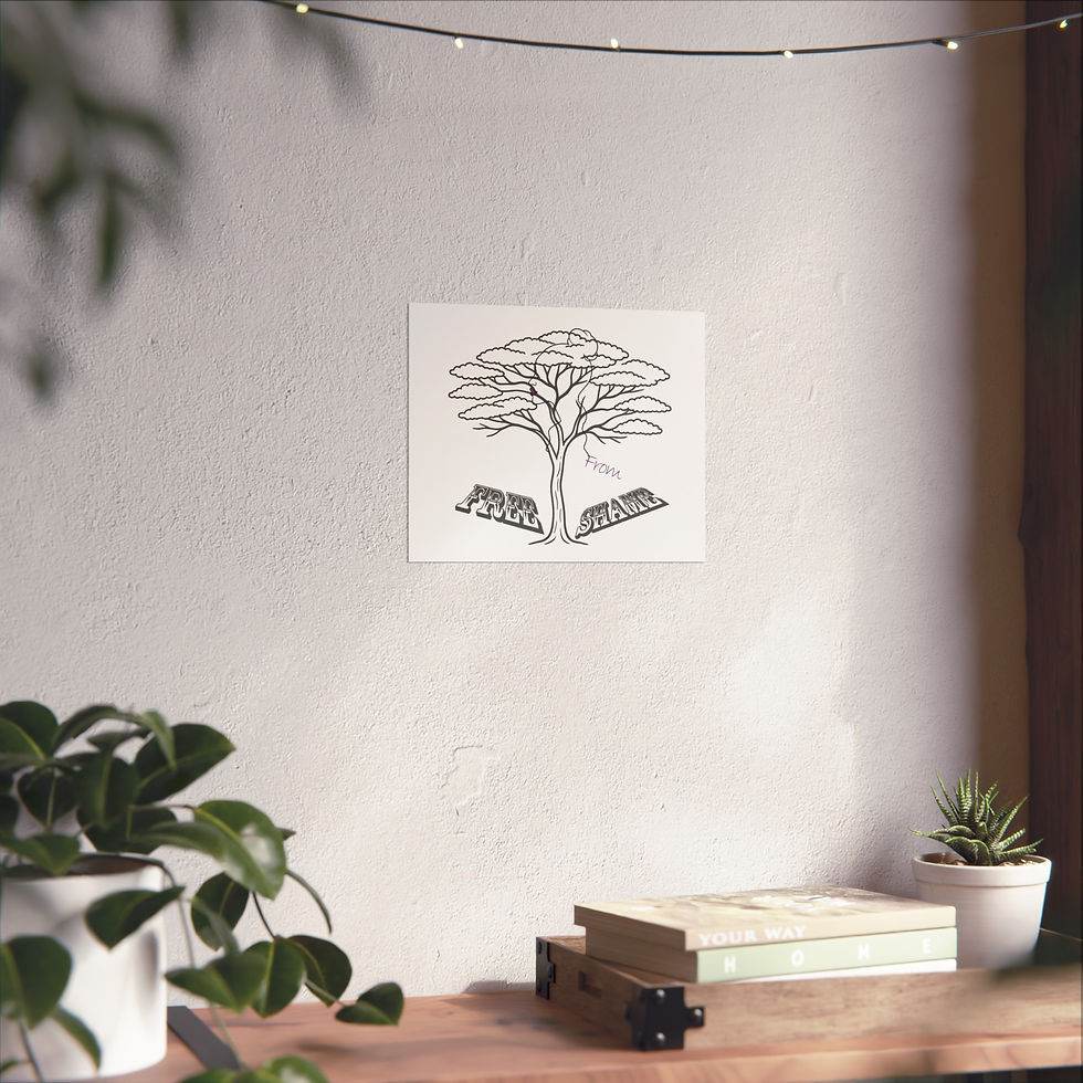 Thumbnail: Free From Shame with Mauve lips HORIZONTAL Fine Art Poster 