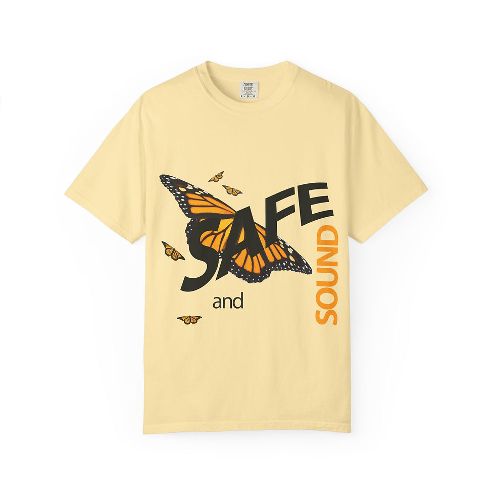 Thumbnail: Safe and Sound Migrant Butterfly Short sleeved heavy-weight tee