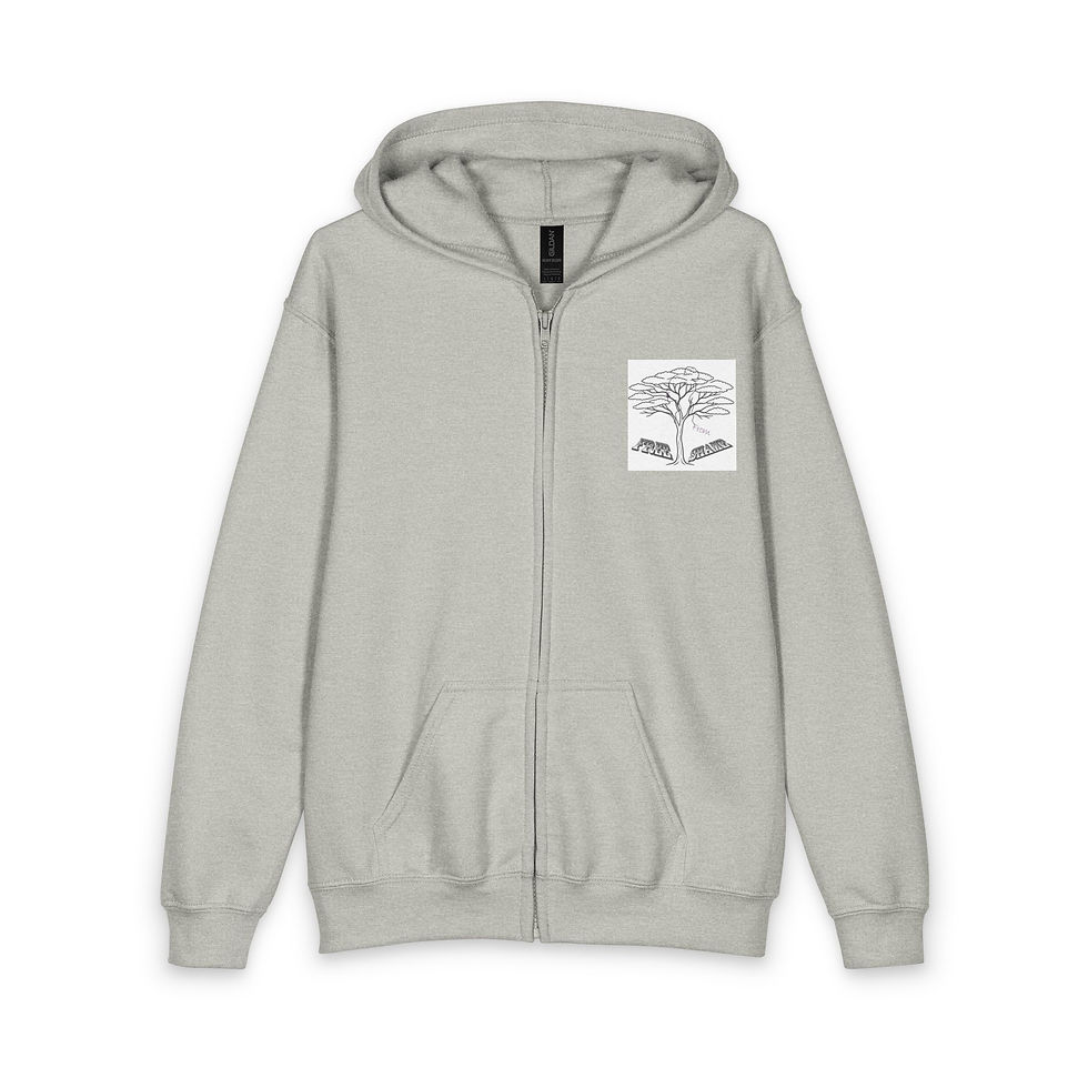 Thumbnail: Free From Shame with Mauve lips YOUTH full-zip hoodie