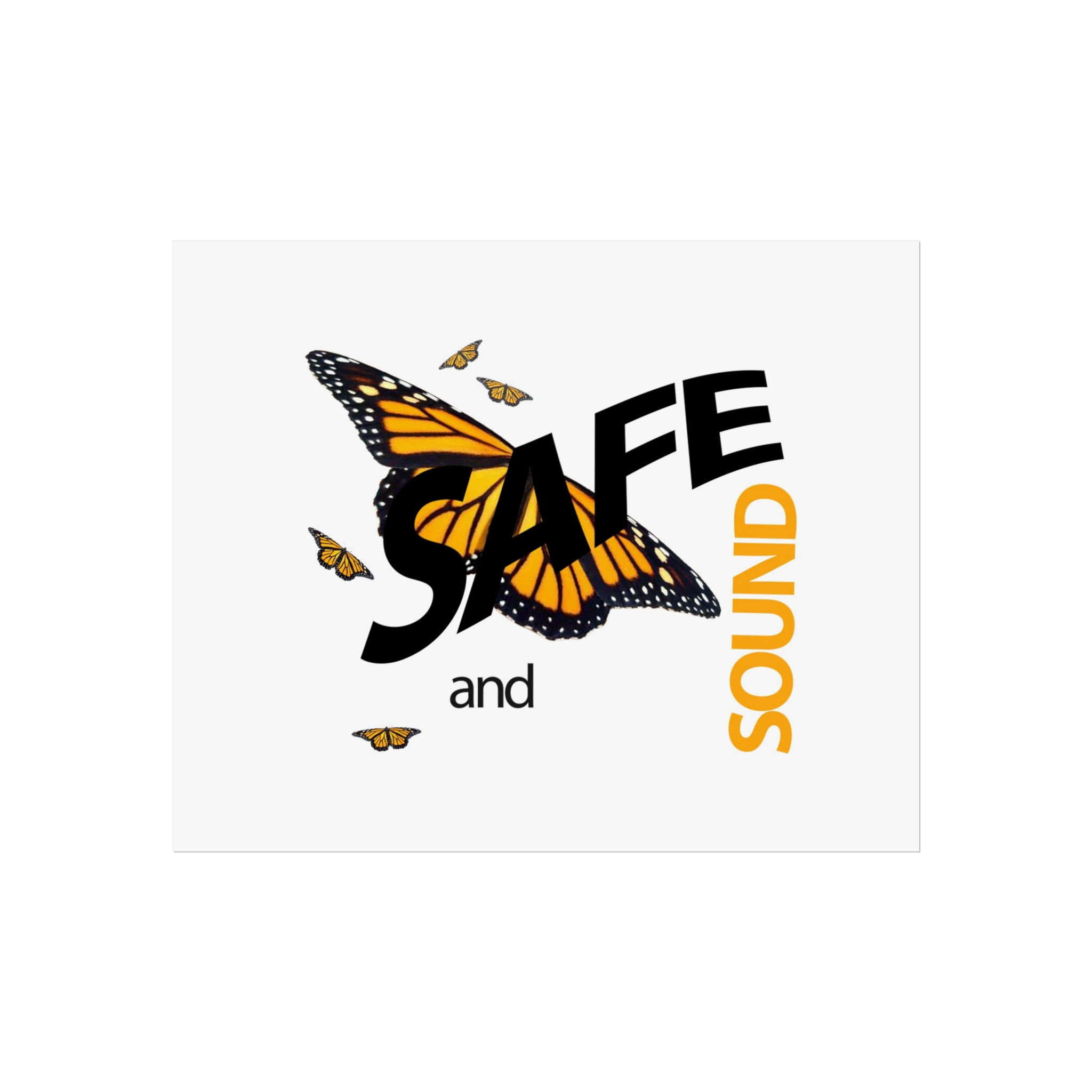 Safe and Sound Migrant Butterfly Horizontal Fine Art Poster