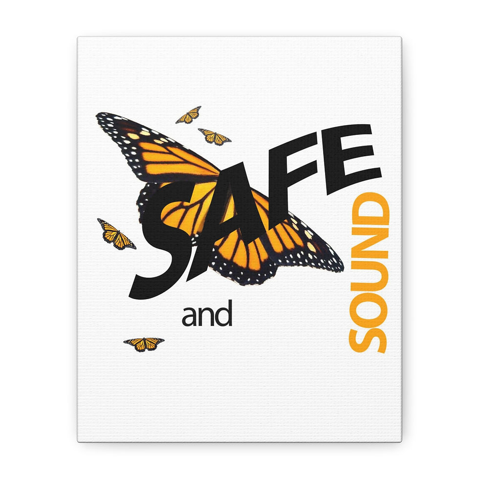 Thumbnail: Safe and Sound Migrant Butterfly VERTICAL Canvas 