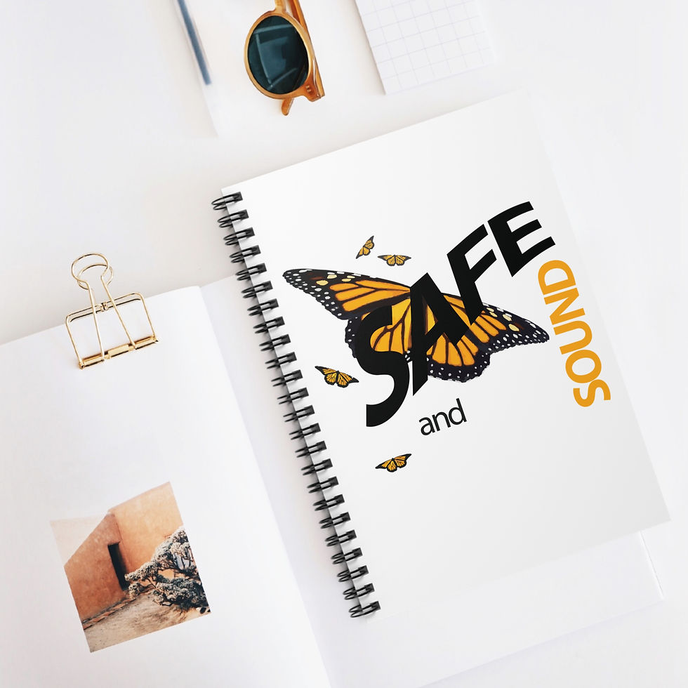 Thumbnail: Safe and Sound Migrant Butterfly Notebook | Spiral Ruled Journal