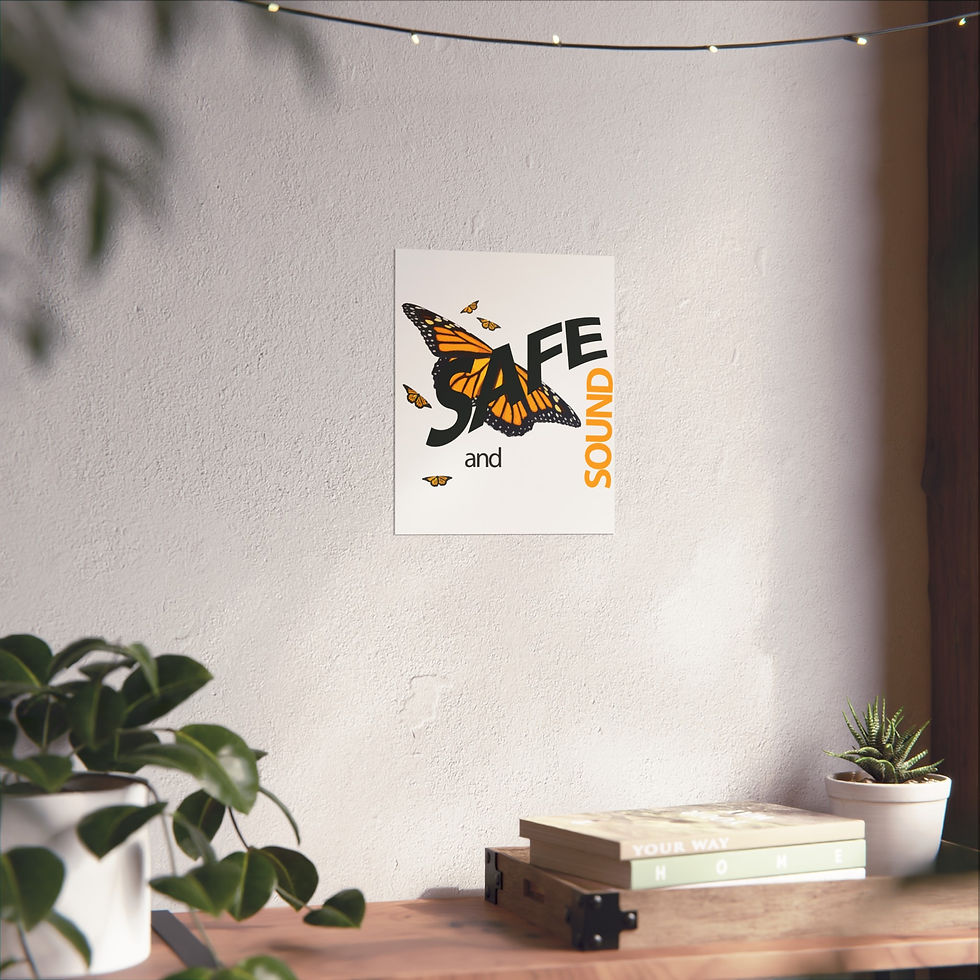 Thumbnail: Safe and Sound Migrant Butterfly VERTICAL Fine Art Poster 